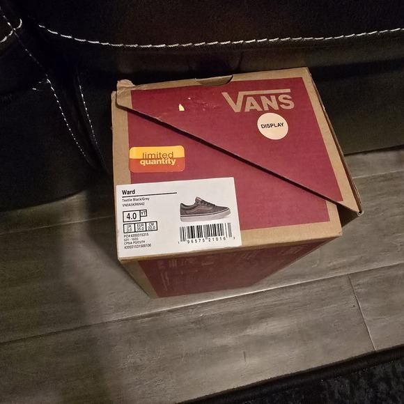 Vans Ward Textile Black Grey Brown Sidestripe Low Top Sneakers VN0A5KR6N42 4Y - Picture 5 of 6